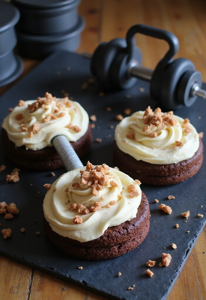 10 Jaw-Dropping Gym Birthday Cakes That Will Make Your Workout Buddies Drool! - 1. The Dumbbell Delight