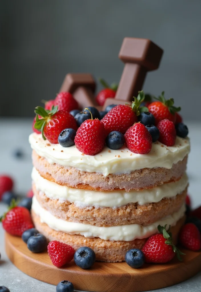 10 Jaw-Dropping Gym Birthday Cakes That Will Make Your Workout Buddies Drool! - 2. Protein Power Cake