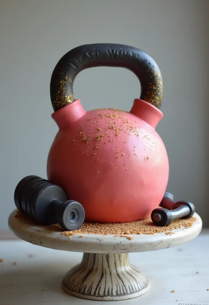 10 Jaw-Dropping Gym Birthday Cakes That Will Make Your Workout Buddies Drool! - 3. Kettlebell Cake