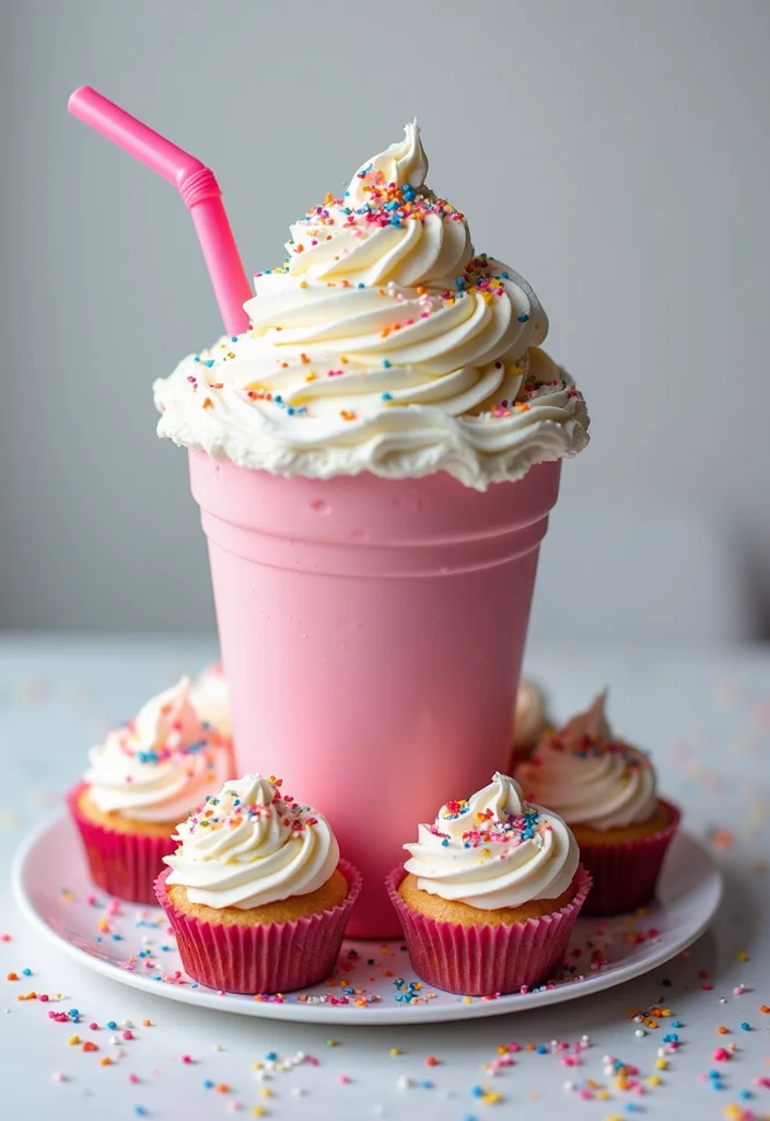 10 Jaw-Dropping Gym Birthday Cakes That Will Make Your Workout Buddies Drool! - 6. Celebrate with Protein Shakes