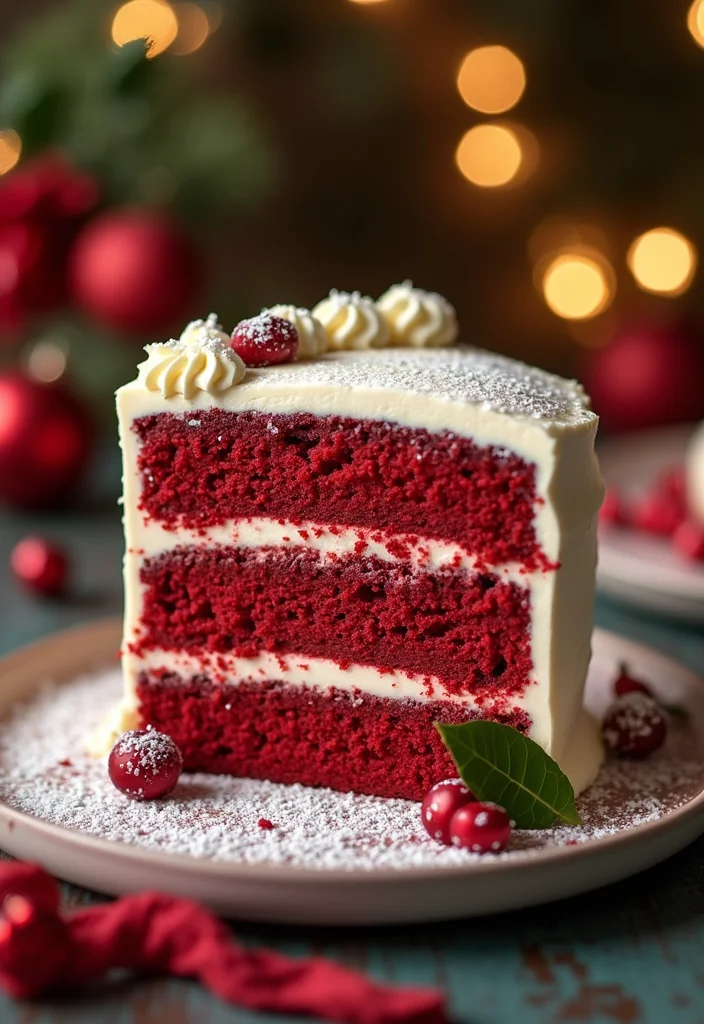 11 Easy Cake Christmas Recipes That Even Beginners Can Master! - 6. Red Velvet Cake