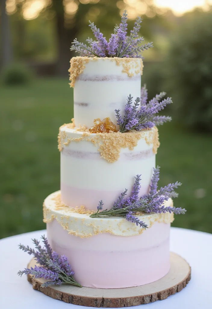 11 Elegant Cake Flavors Perfect for Your Dress to Impress Wedding! - 10. Delightful Honey Lavender