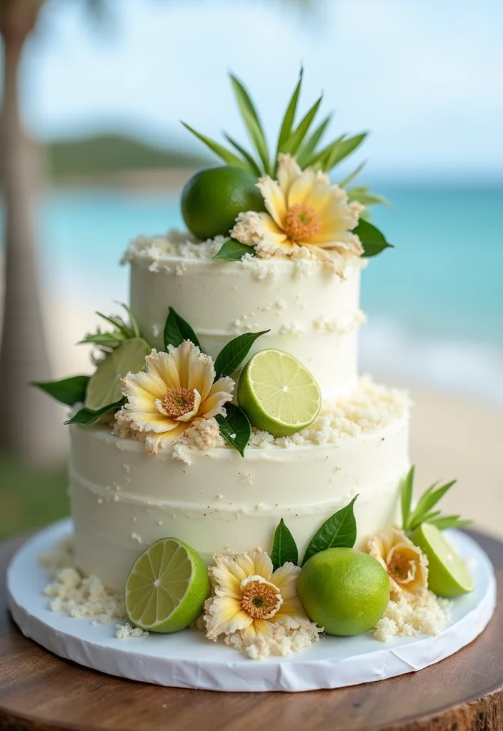 11 Elegant Cake Flavors Perfect for Your Dress to Impress Wedding! - 5. Exotic Coconut Lime