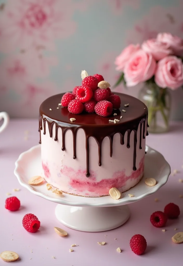 12 Home-Baked Drip Cakes That Are Easier Than You Think (Your Kitchen Will Love #8!) - 11. Raspberry Almond Drip Cake