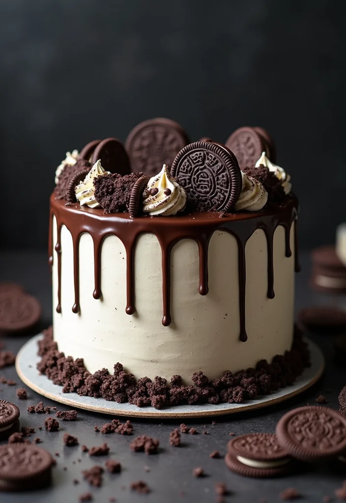 12 Home-Baked Drip Cakes That Are Easier Than You Think (Your Kitchen Will Love #8!) - 12. Cookies and Cream Drip Cake