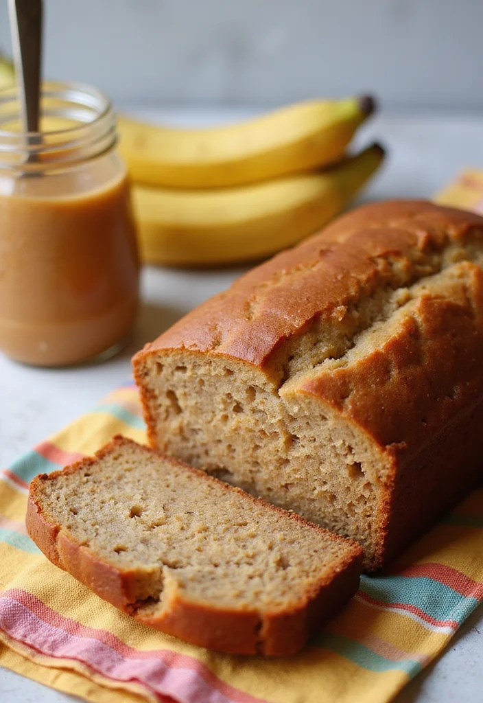 12 Simple Loaf Cake Recipes with Minimal Ingredients (Perfect for Beginners) - 8. Peanut Butter Banana Loaf