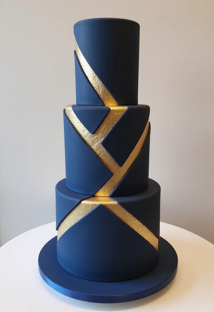 12 Stunning Nikkah Cakes That Will Steal the Show at Your Wedding (You Won't Believe #5!) - 4. Geometric Beauty