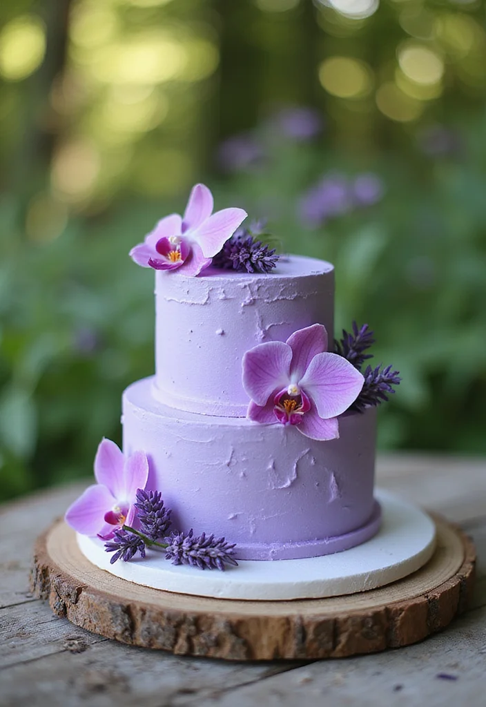 13 Luxurious Orchid Cakes That Will Make You Feel Like Royalty (Don’t Miss #1!) - 2. Lavender Dreams Cake