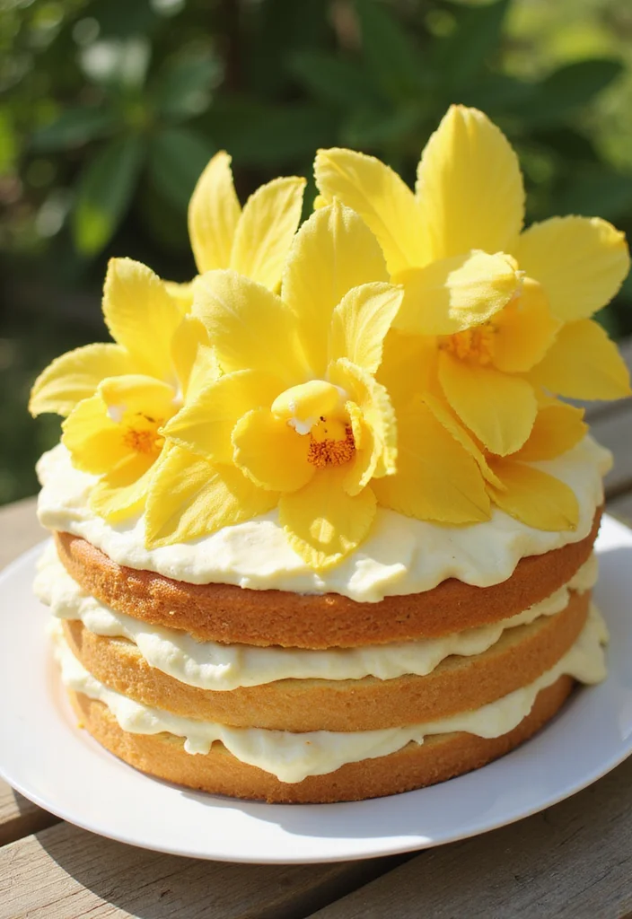 13 Luxurious Orchid Cakes That Will Make You Feel Like Royalty (Don’t Miss #1!) - 9. Creamy Lemon Orchid Cake