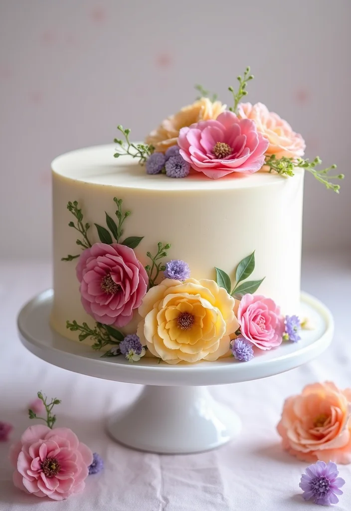 13 Spring Themed Cakes That Will Make Your Celebrations Extra Special! - 1. Blossom Buttercream Cake