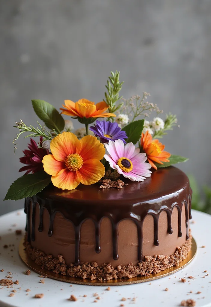 13 Spring Themed Cakes That Will Make Your Celebrations Extra Special! - 7. Chocolate Garden Cake