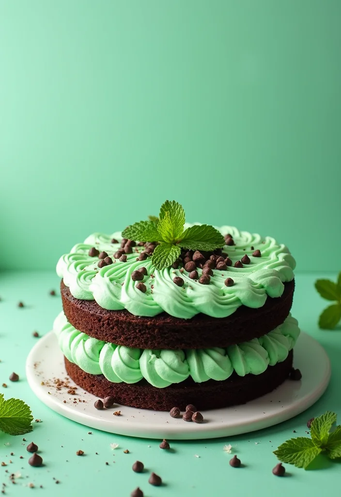 13 Spring Themed Cakes That Will Make Your Celebrations Extra Special! - 8. Mint Chocolate Chip Cake