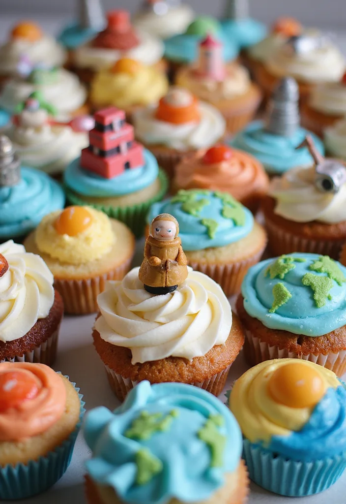 14 Adventurous Cake Ideas for Men That Will Make Your Taste Buds Take Flight! - 12. Adventure in Every Bite Cupcakes