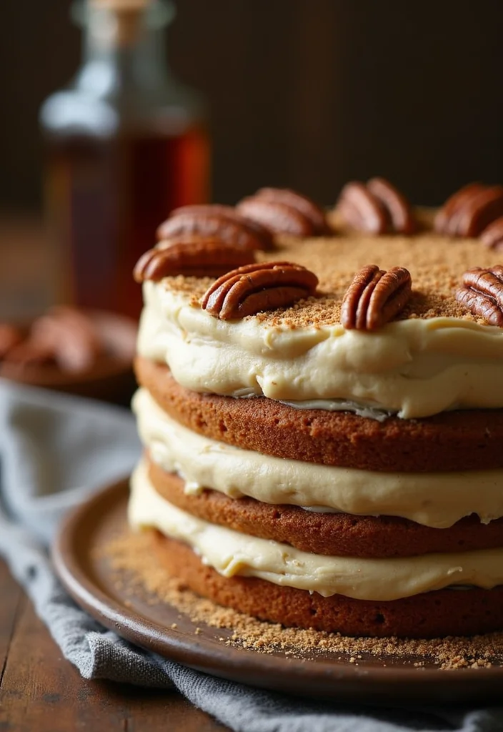 14 Adventurous Cake Ideas for Men That Will Make Your Taste Buds Take Flight! - 4. Bold Bourbon Maple Cake