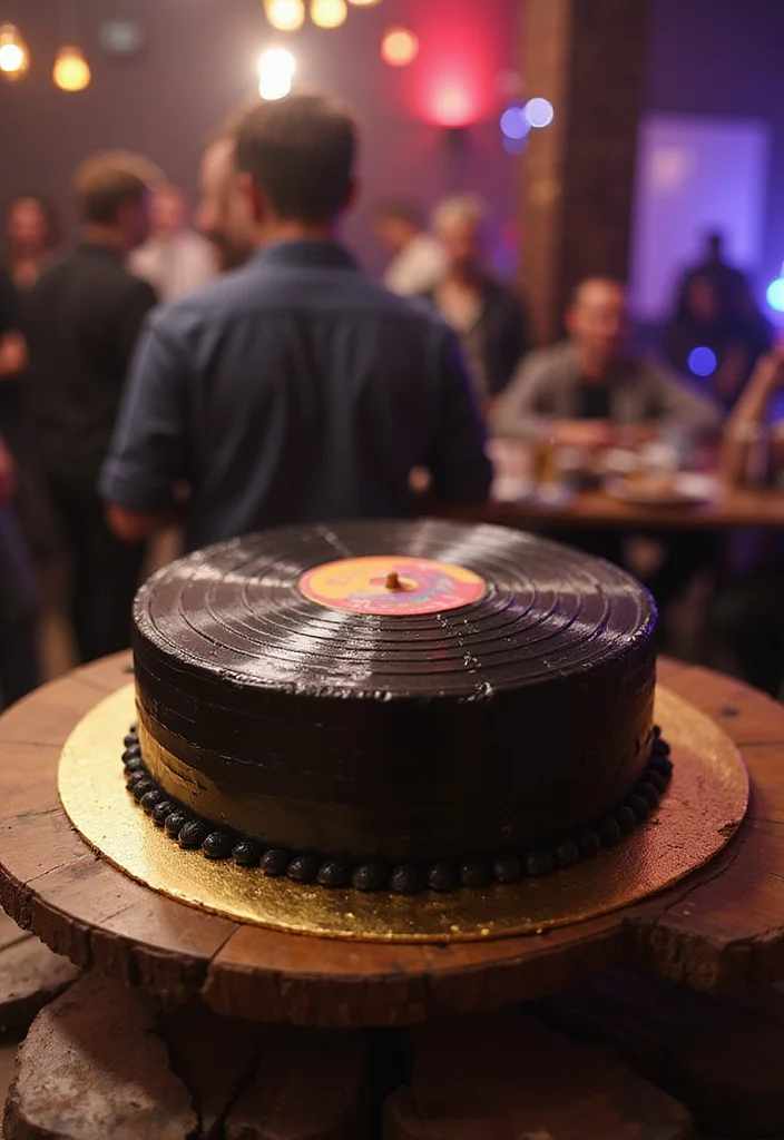 14 Chic Disco Themed Cakes for Grown-Up Celebrations! - 5. Vinyl Record Cake