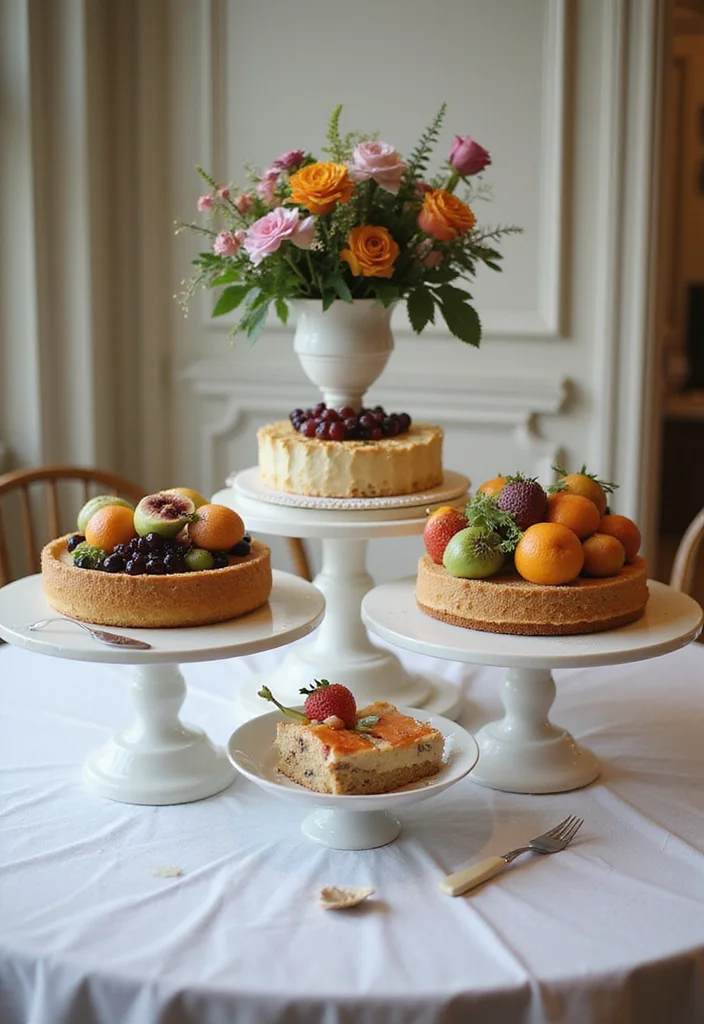 14 Easy Cake Crafts That'll Add a Personal Touch to Your Home Decor (#6 Is Adorable!) - 2. Cake Stand Centerpieces