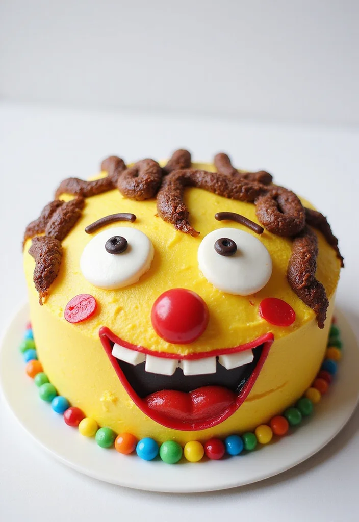 14 Funny Cake Decoration Ideas That Are As Creative As They Are Hilarious! - 12. ‘Silly Face’ Cake