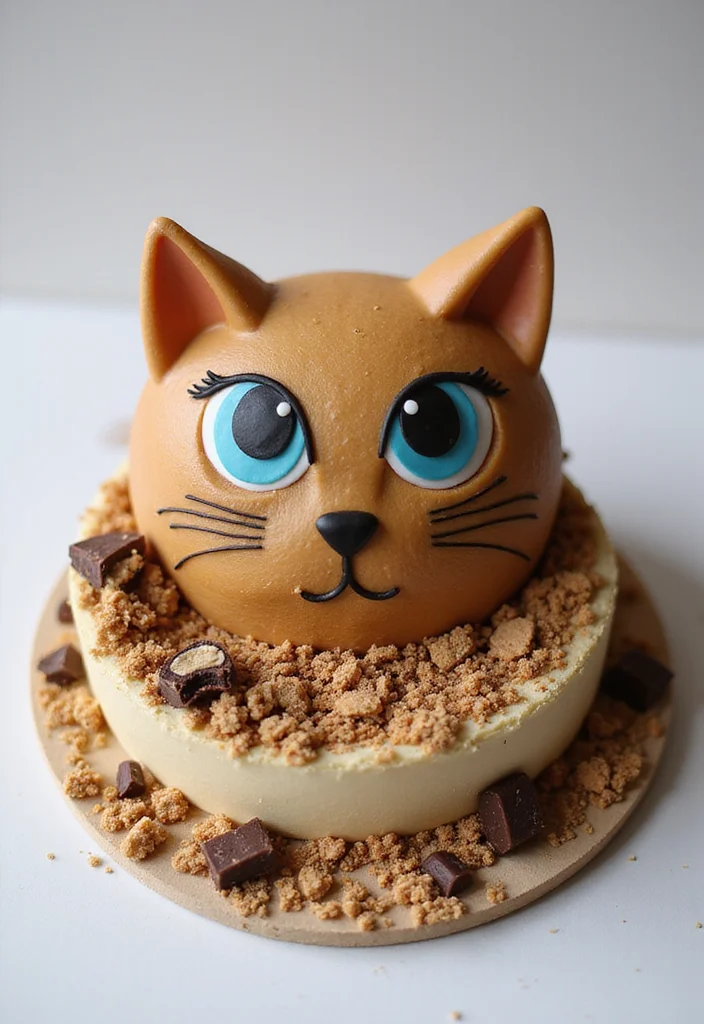 14 Funny Cake Decoration Ideas That Are As Creative As They Are Hilarious! - 2. Cake That Looks Like a Cat Litter Box