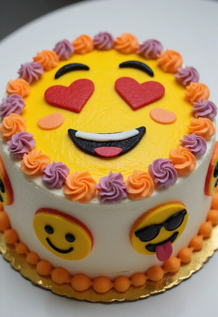 14 Funny Cake Decoration Ideas That Are As Creative As They Are Hilarious! - 7. Emoji Cake