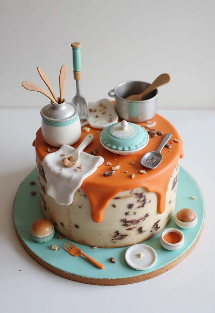 14 Funny Cake Decoration Ideas That Are As Creative As They Are Hilarious! - 8. ‘What’s Cooking?’ Cake