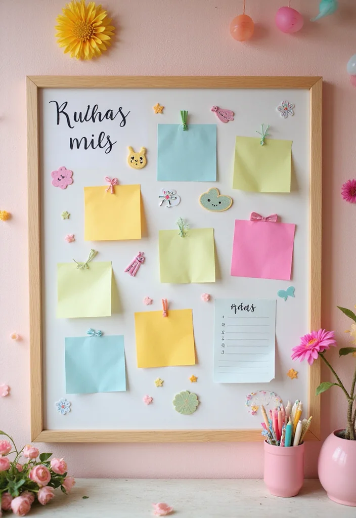 14 Kawaii Cake Decor Tips to Make Your Home Office a Happy Place! - 12. Adorable Task Boards