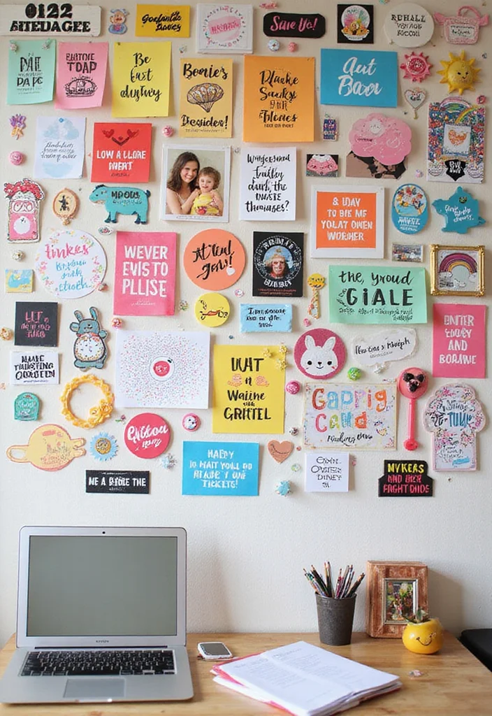 14 Kawaii Cake Decor Tips to Make Your Home Office a Happy Place! - 13. Inspiring Vision Boards
