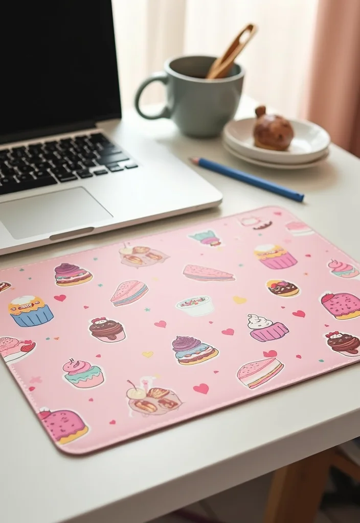 14 Kawaii Cake Decor Tips to Make Your Home Office a Happy Place! - 3. Adorable Desk Mats