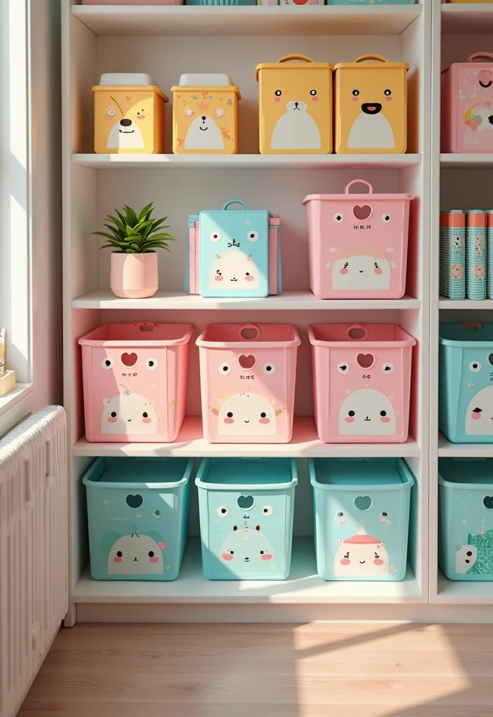 14 Kawaii Cake Decor Tips to Make Your Home Office a Happy Place! - 4. Fun Storage Solutions