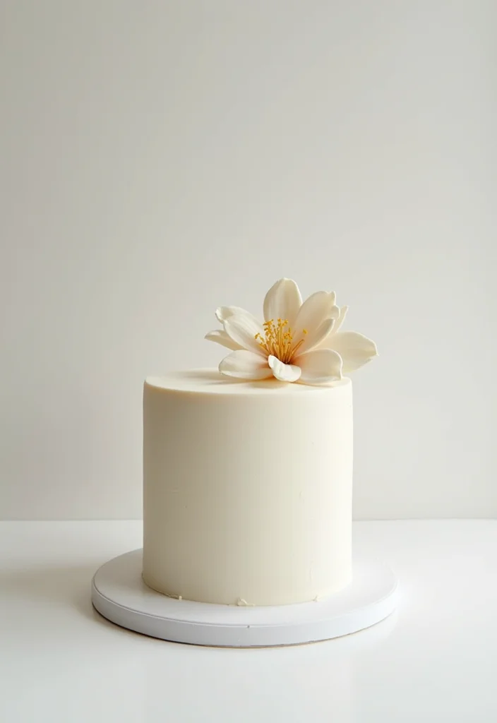14 Personalized Couple Cakes That Will Make You Fall in Love All Over Again! - 10. Minimalist Cake with Simple Elegance