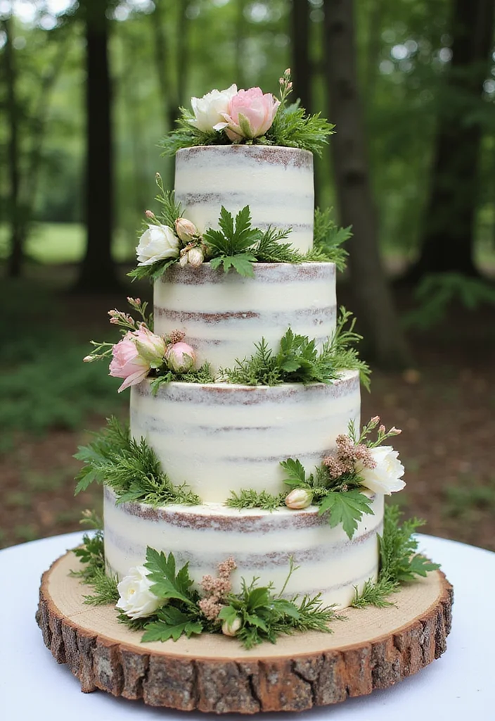 14 Tiered Traditional Marriage Cakes That Will Elevate Your Wedding Day! - 10. Nature-Inspired Cake Decor