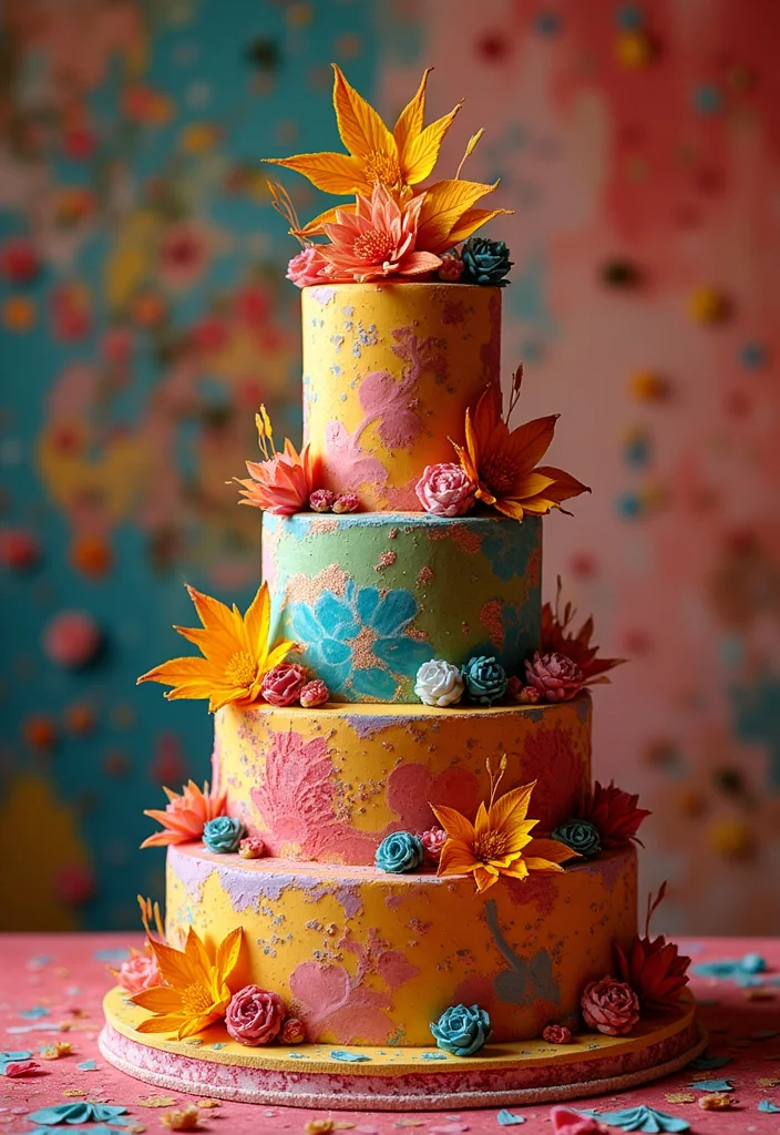 14 Tiered Traditional Marriage Cakes That Will Elevate Your Wedding Day! - 11. Bold and Bright Colors