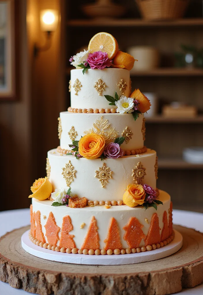 14 Tiered Traditional Marriage Cakes That Will Elevate Your Wedding Day! - 12. Fusion Flavors