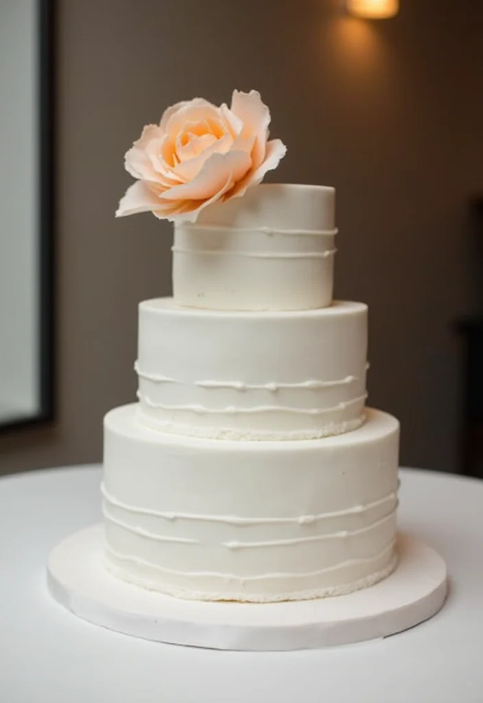 14 Tiered Traditional Marriage Cakes That Will Elevate Your Wedding Day! - 7. Minimalist Chic