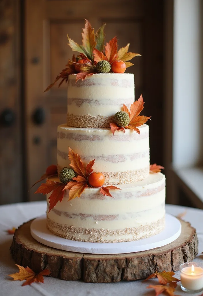 14 Tiered Traditional Marriage Cakes That Will Elevate Your Wedding Day! - 8. Seasonal Flavors and Decor