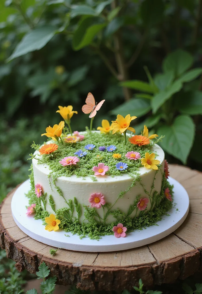 14 Unique Sweet Seventeen Cake Ideas That Will Stand Out at the Party! - 1. Enchanted Garden Cake