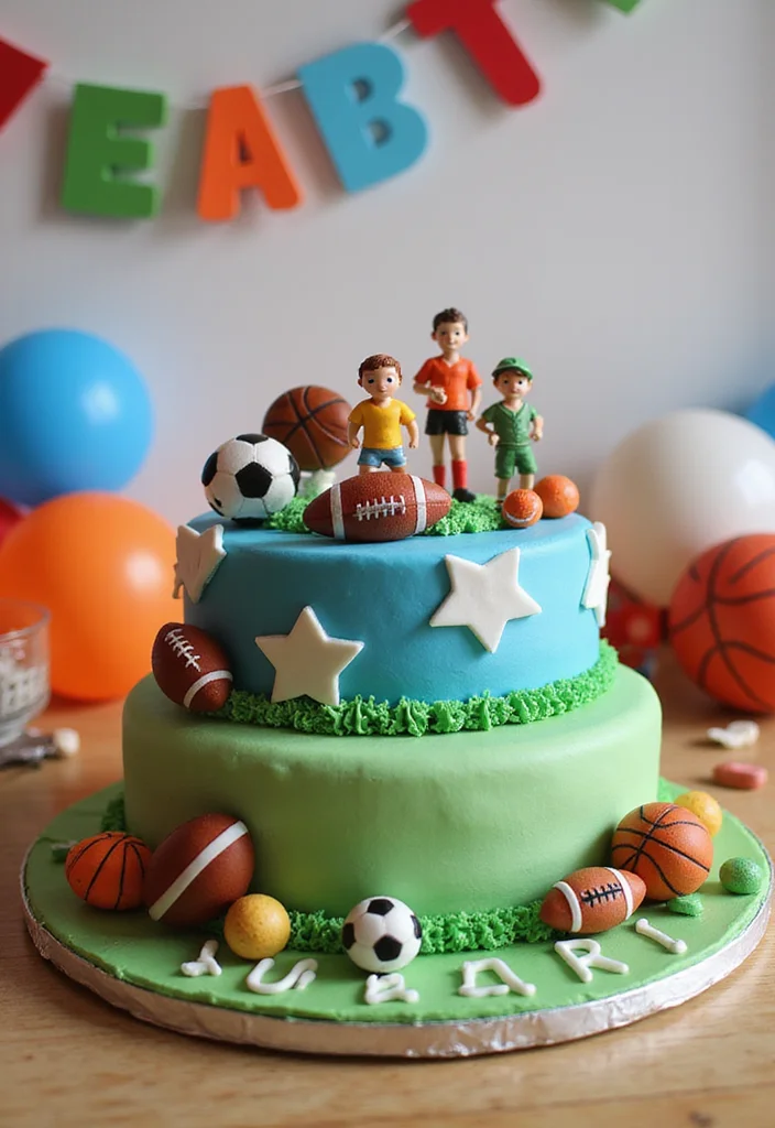 14 Unique Sweet Seventeen Cake Ideas That Will Stand Out at the Party! - 13. Sports Theme Cake