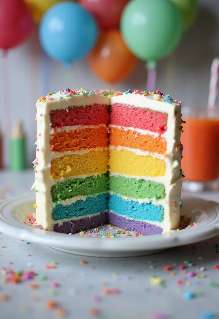 14 Unique Sweet Seventeen Cake Ideas That Will Stand Out at the Party! - 3. Rainbow Surprise Cake