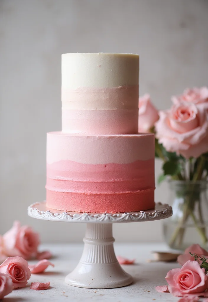 14 Unique Sweet Seventeen Cake Ideas That Will Stand Out at the Party! - 4. Chic Ombre Cake