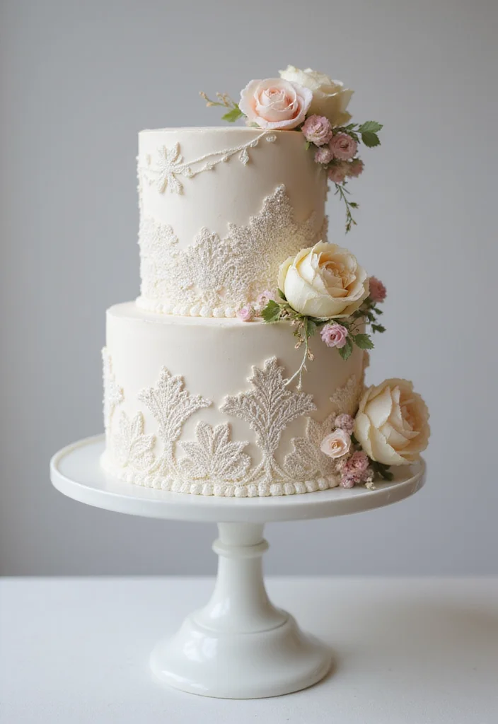 14 Unique Sweet Seventeen Cake Ideas That Will Stand Out at the Party! - 5. Vintage Lace Cake