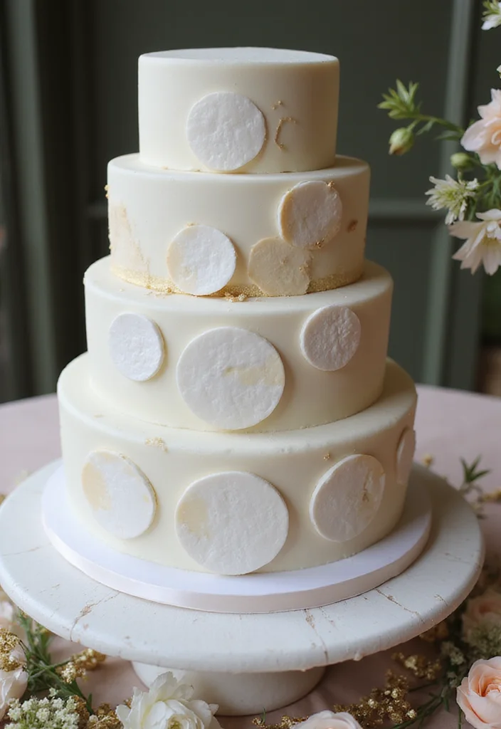 15 Celestial Wedding Cake Designs That Will Leave Your Guests Starry-Eyed! - 2. Moon Phase Cake