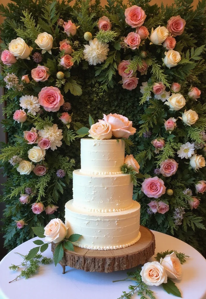 15 Creative Cake Table Decor Ideas You Wish You Knew Sooner (Watch Out for #7!) - 1. Enchanting Floral Backdrops