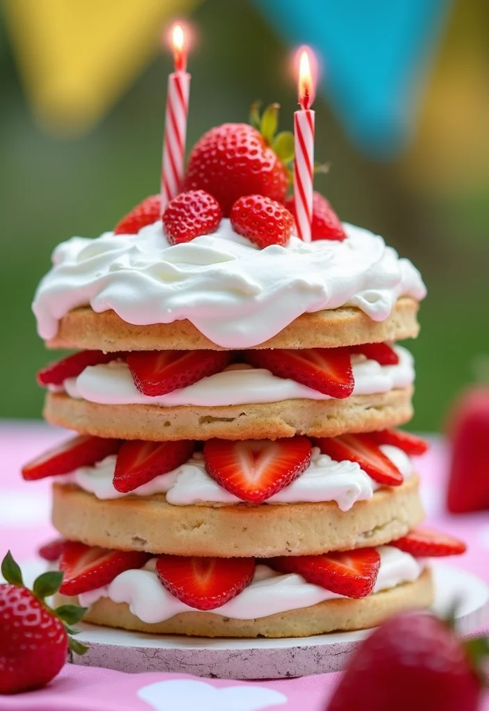 15 Creative Hot Pink Birthday Cakes That Will Steal the Show! - 10. Hot Pink Strawberry Shortcake