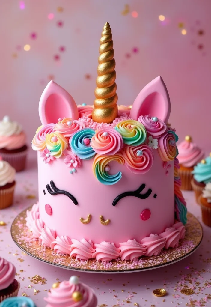15 Creative Hot Pink Birthday Cakes That Will Steal the Show! - 2. Hot Pink Unicorn Cake