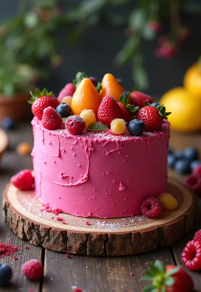 15 Creative Hot Pink Birthday Cakes That Will Steal the Show! - 7. Hot Pink Vegan Cake