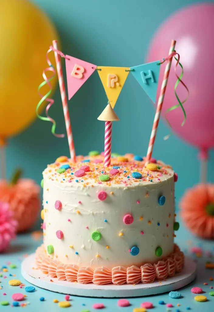 15 Creative January Birthday Cake Designs That Are Party-Ready (Check Out #6!) - 10. Birthday Banner Bliss