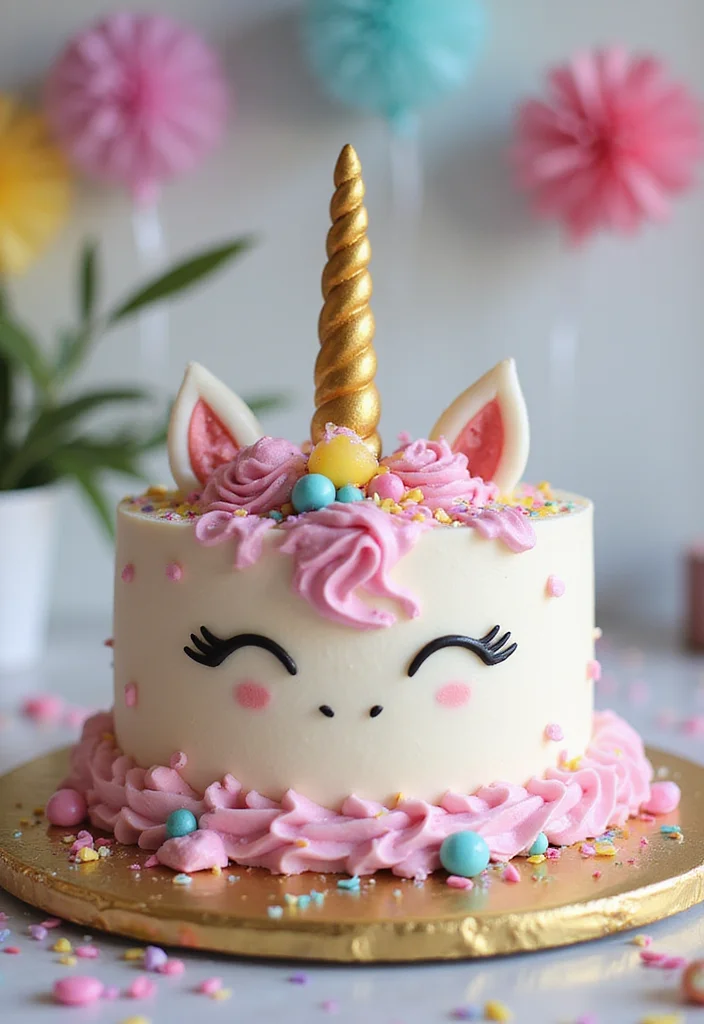 15 Creative January Birthday Cake Designs That Are Party-Ready (Check Out #6!) - 15. Whimsical Unicorn Cake