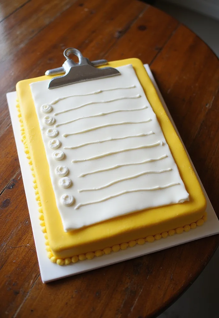 15 Creative Law Cake Ideas for Your Next Legal Celebration (Wait Until You See #8!) - 11. Legal Pad Cake