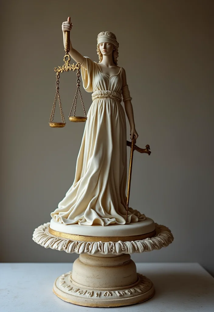 15 Creative Law Cake Ideas for Your Next Legal Celebration (Wait Until You See #8!) - 12. Lady Justice Cake