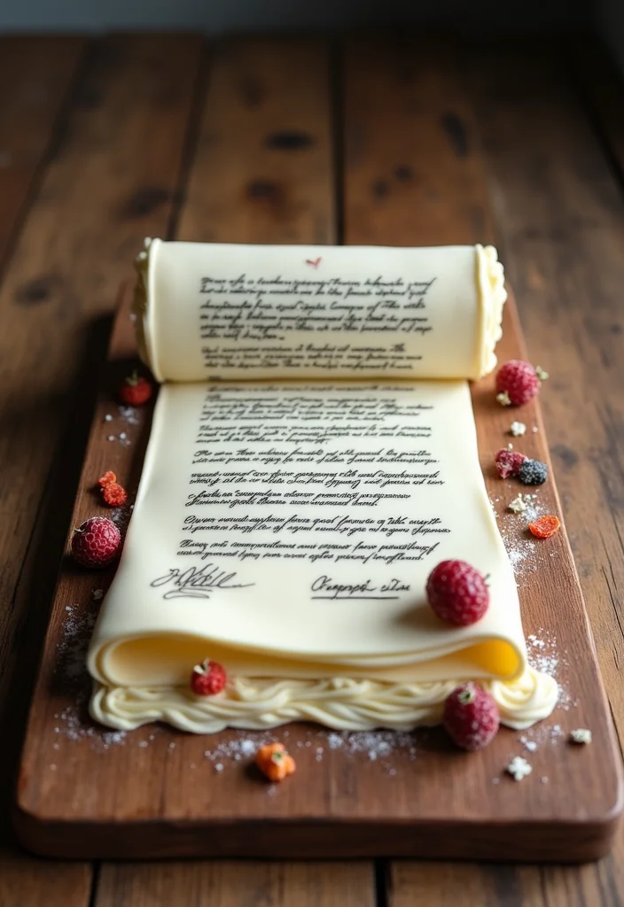 15 Creative Law Cake Ideas for Your Next Legal Celebration (Wait Until You See #8!) - 13. Contract Cake