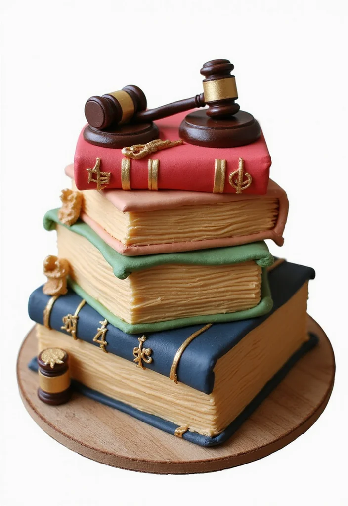 15 Creative Law Cake Ideas for Your Next Legal Celebration (Wait Until You See #8!) - 2. Law Book Cake
